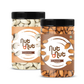Nut O Nut California Dried Almonds & Whole Cashews Combo (250g x 2)